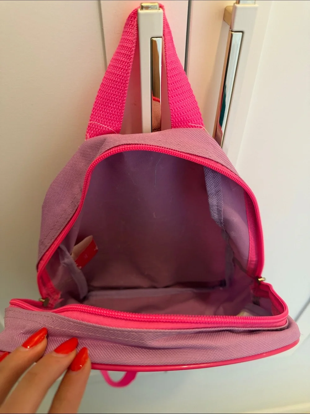 NWT Barbie Pink Kids Backpack with Blonde Doll Graphic